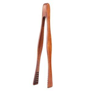 10.4” Wooden BBQ Serving Tongs